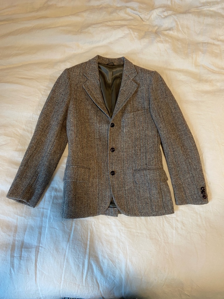 Classic Brown Herringbone Tweed Sport Coat - Versatile Men's Blazer